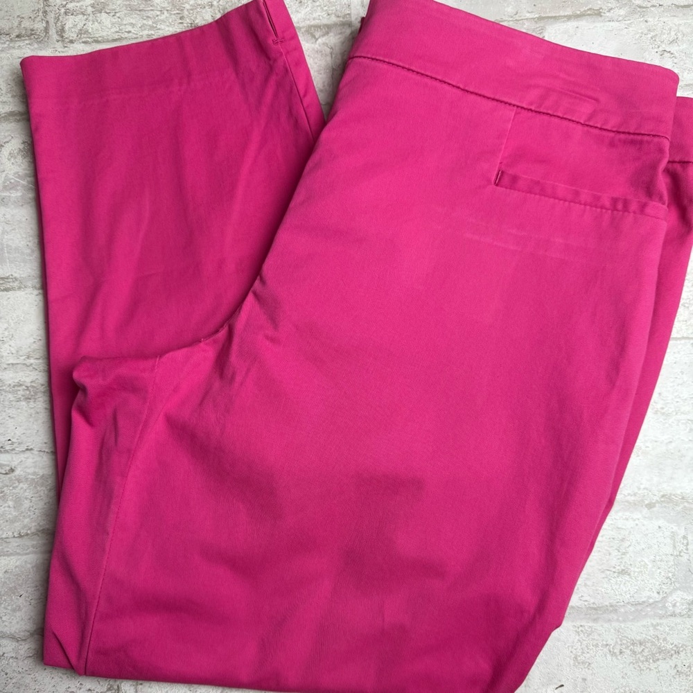 Ann Taylor Factory Pink Capris Cropped Pants EUC 14😍